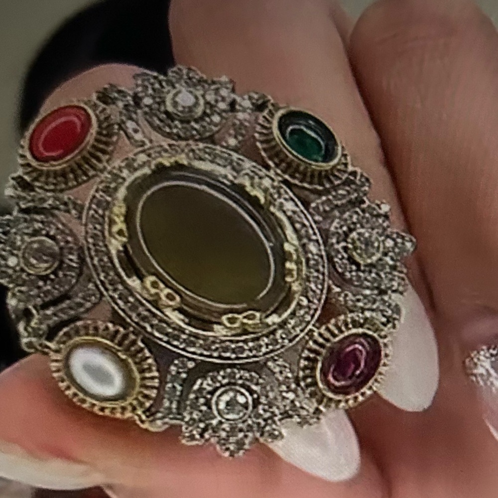 Vintage Sabya Sachi Style Multicolor Statement Ring